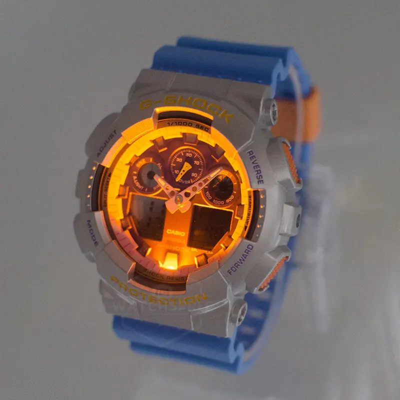 G-Shock Ana-Digital Urban Grey Blue Modern Men’s Watch- GA-100EU-8A2